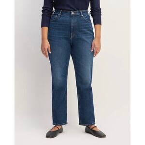 NWOT Everlane The Curvy Cheeky Jean High Rise Vintage Dark Blue 30 Short Flawed